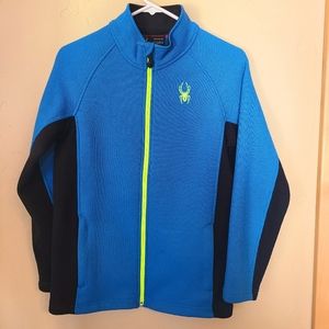 SPYDER BOY'S YOUTH CONSTANT FULL ZIP WAFFLE KNIT SWEATER JACKET